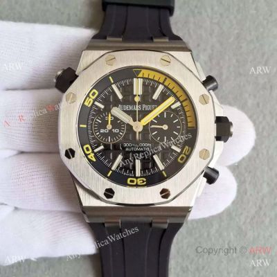 Swiss Audemars Piguet Royal Offshore Drive Chronograph Cal.3124 Black Yellow Watch